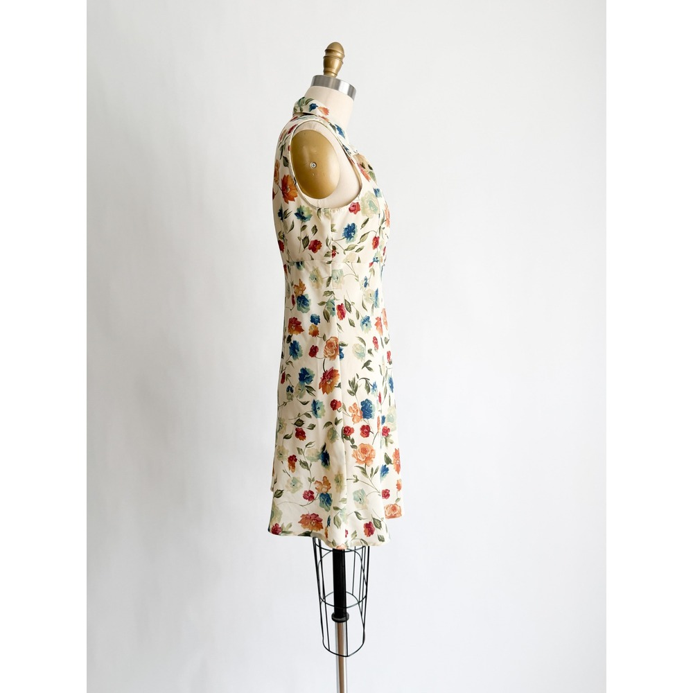 Contempo Casuals Mini‎ Dress Vintage 90s Floral Sleev…